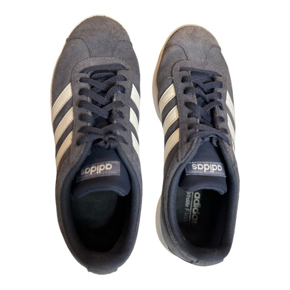 Adidas Sambas VL Court 3.0 Gray and White Suede Sneakers Size 8 - Picture 4 of 16